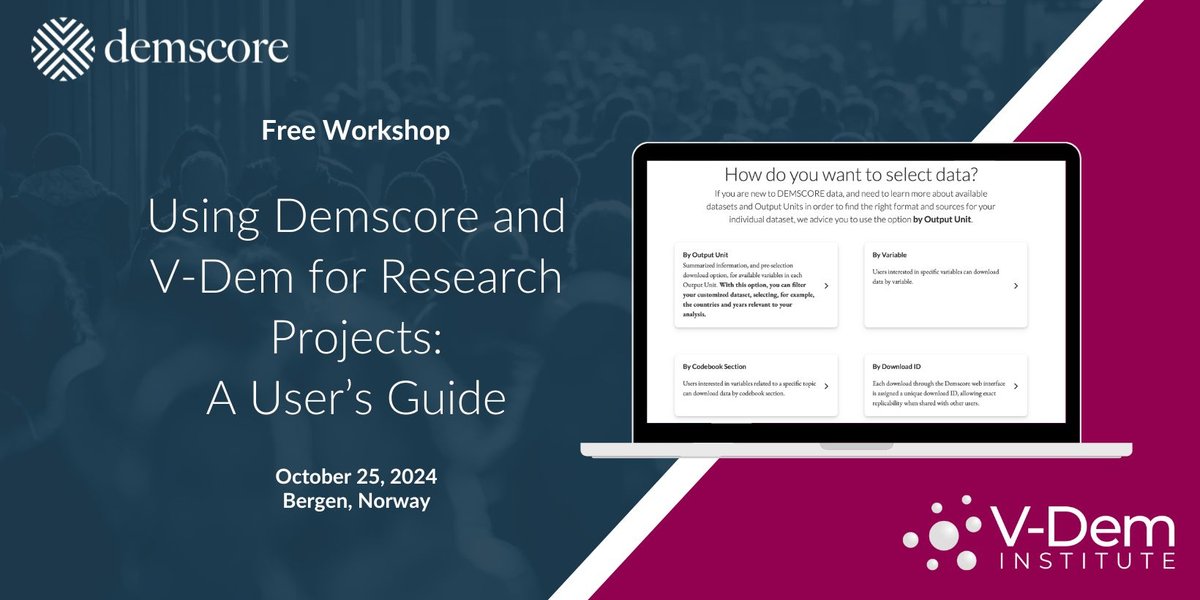 Demscore and V-Dem Workshop in Bergen 2024