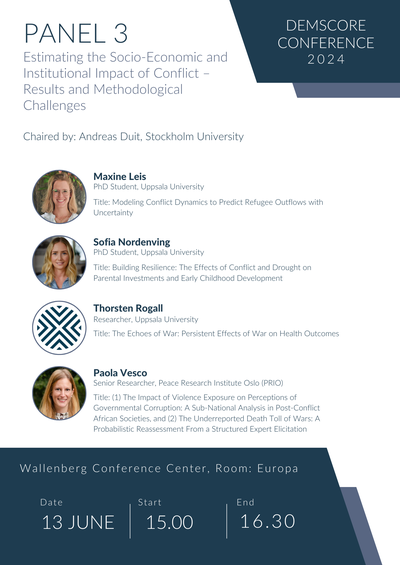 Panel 3_Estimating the Socio-Economic and Institutional Impact of Conflict – Results and Methodological Challenges